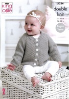 Knitting Pattern - King Cole 5334 - Comfort DK - Baby Cardigans and Sweater